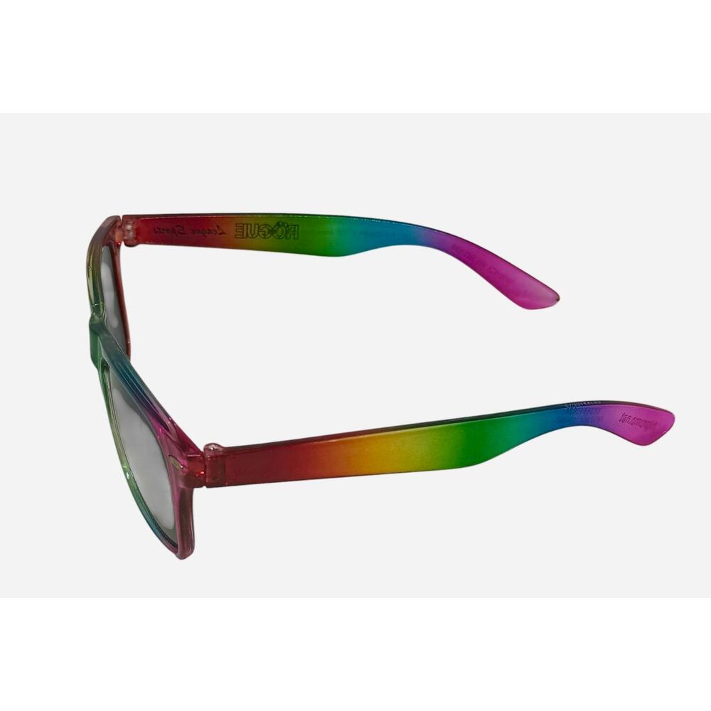 Rogue LGBTQ PRIDE Sunglasses Rainbow Frames Six Colors Lenses Recycled Plastic - Picture 3 of 15